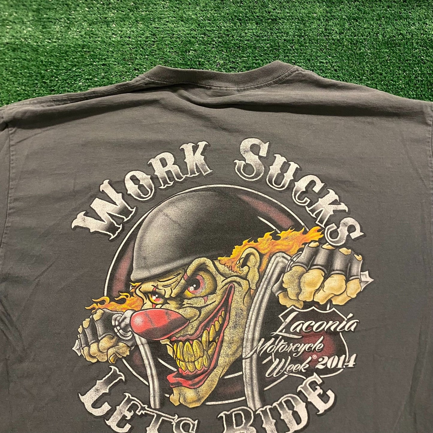 Motorcycle Bike Week Clown Vintage Biker Grunge T-Shirt