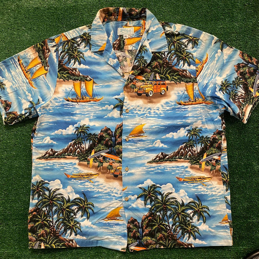 Floral Vintage 90s Authentic Hawaiian Aloha Shirt