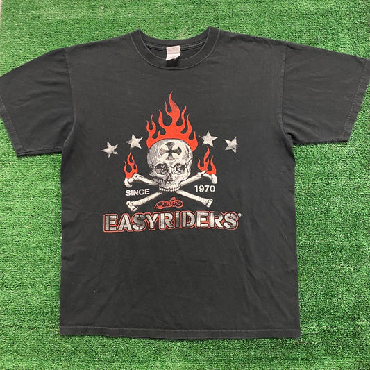 Easyriders Skull Vintage Outlaw Biker T-Shirt