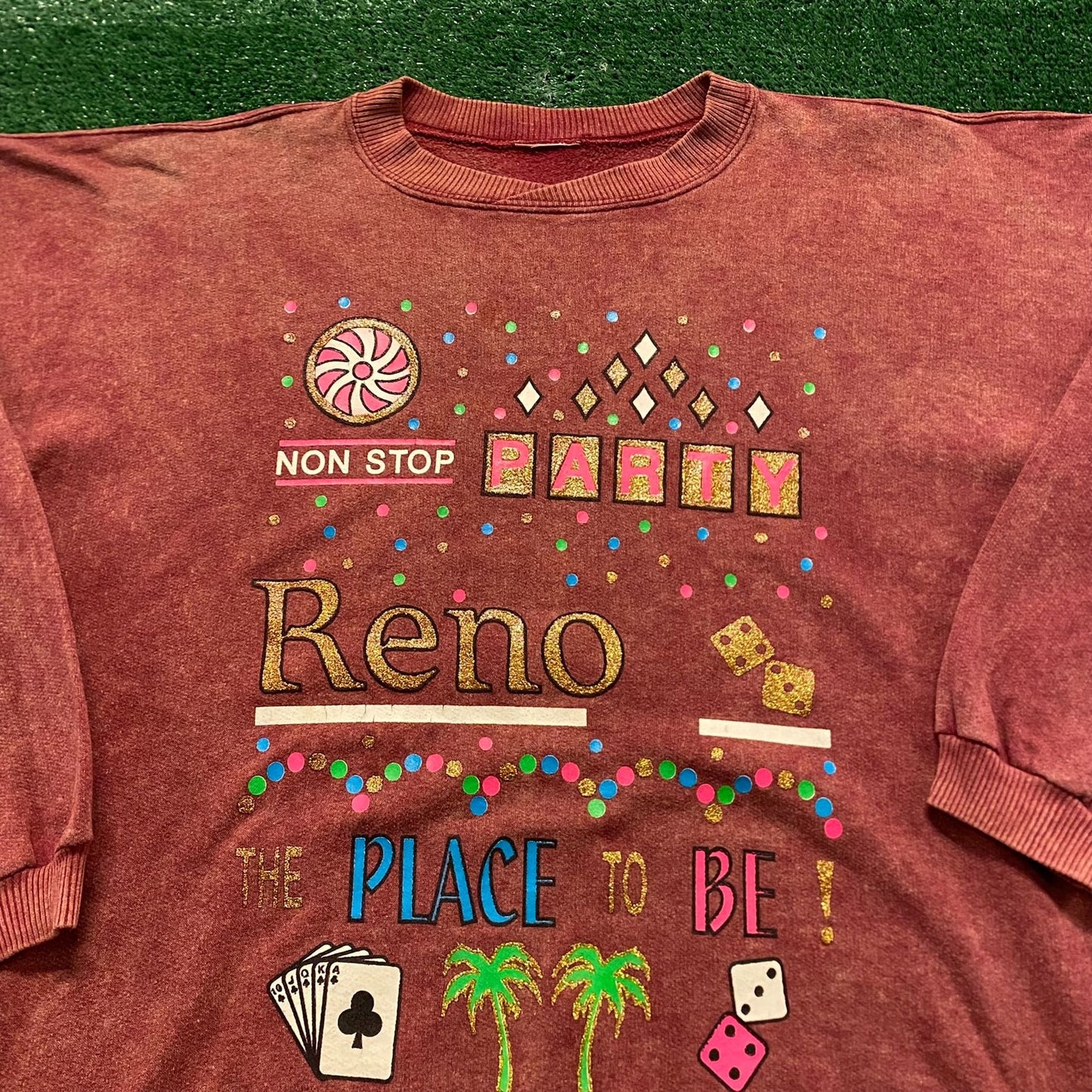 Reno Casino Vintage 90s Western Crewneck Sweatshirt