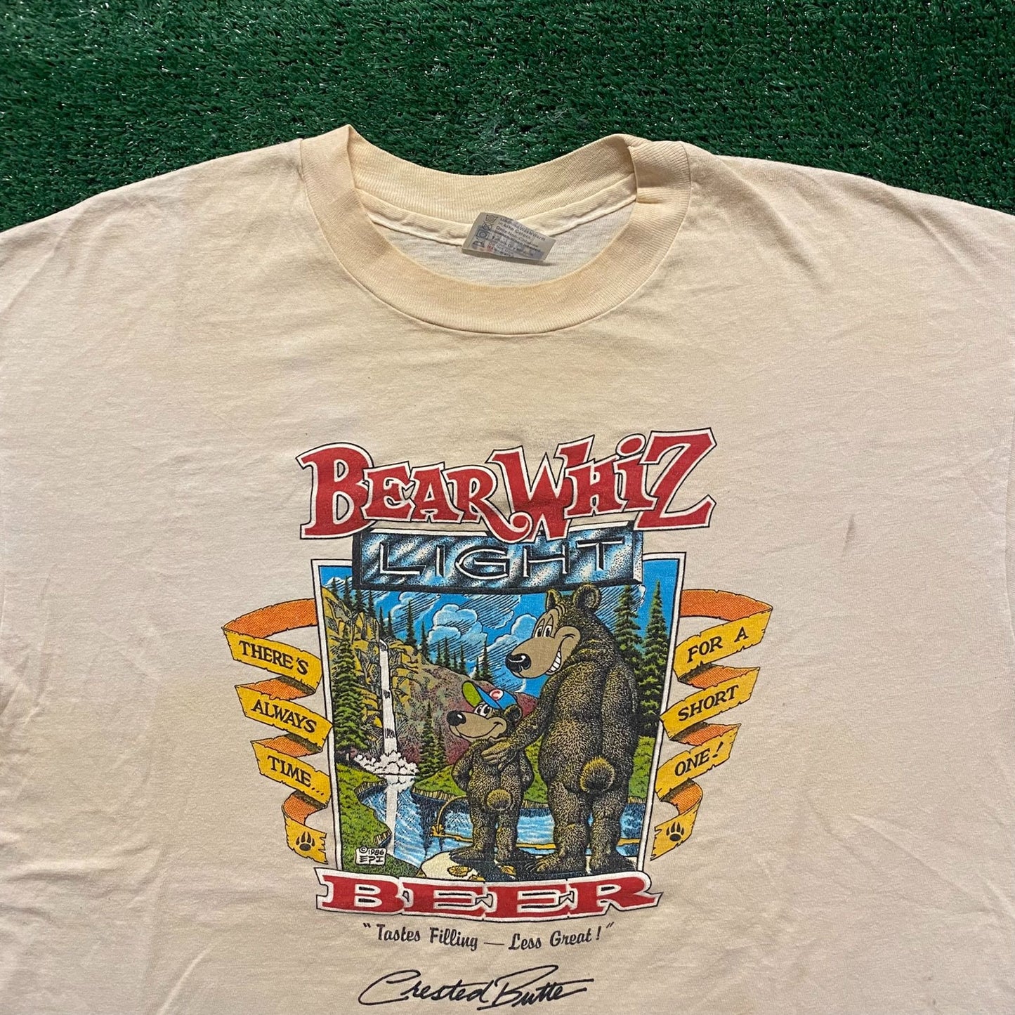 Bear Whiz Vintage 90s Beer Parody Humor T-Shirt