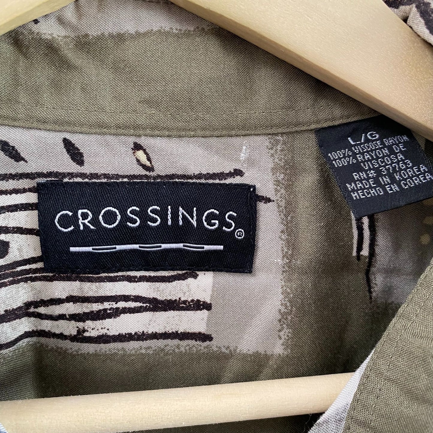 Vintage Crossings Abstract Geometric S/S Shirt