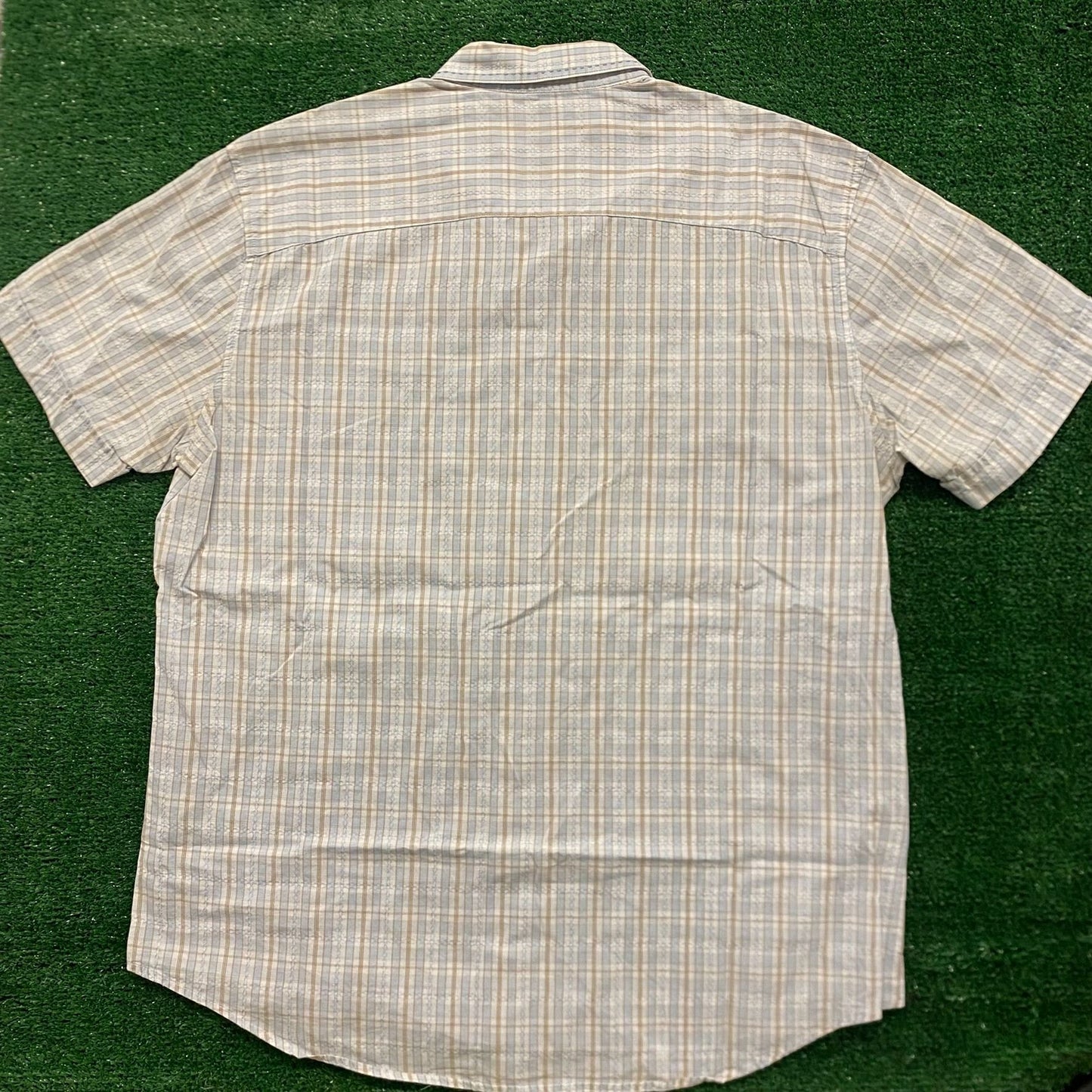 Cubavera Plaid Vintage Casual Button Up Shirt
