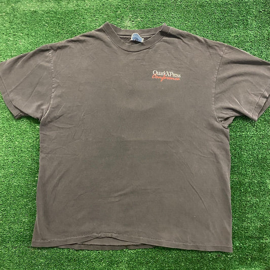 Quark Dinosaur Vintage 90s Software Tech T-Shirt