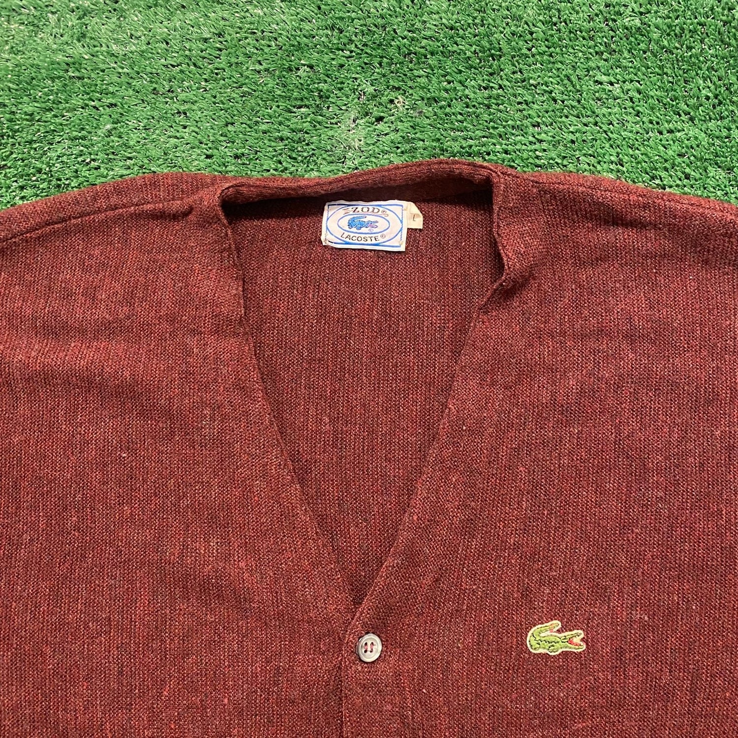 IZOD Lacoste Vintage 80s Knit Cardigan Sweater – Agent Thrift