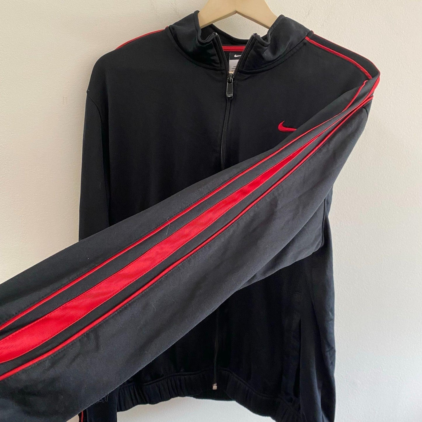 Men's Nike Black Red Performance Full Zip Track Jacket M