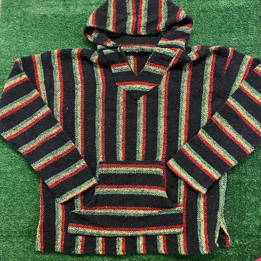 Rasta Vintage Skater Poncho Baja Hoodie