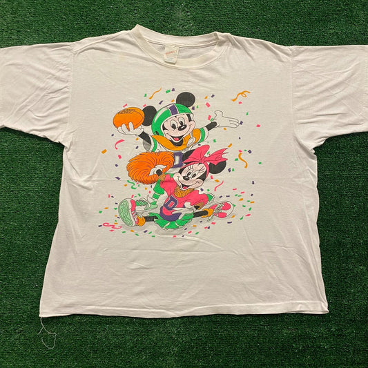 Mickey Minnie Cheerleaders Vintage 90s Disney T-Shirt