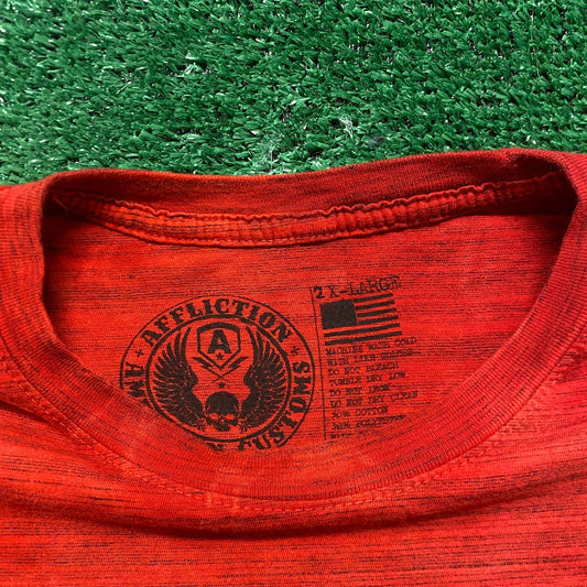 Affliction Skull Snake Vintage Goth Punk Biker T-Shirt