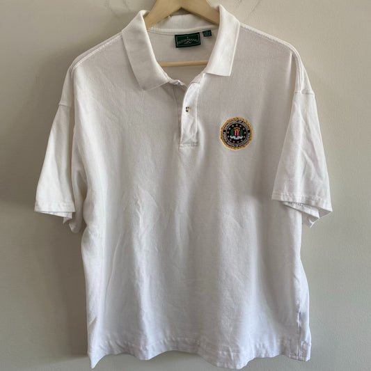 White FBI DoJ S/S Polo Shirt