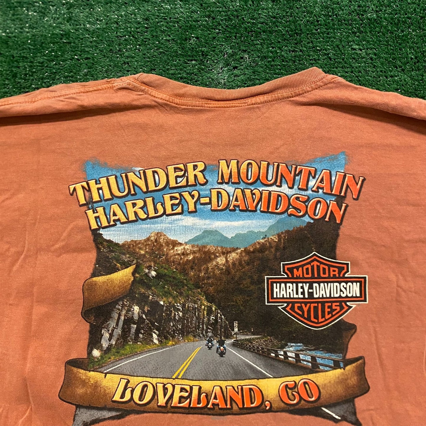 Harley Davidson Thunder Mountain Vintage Moto Biker T-Shirt