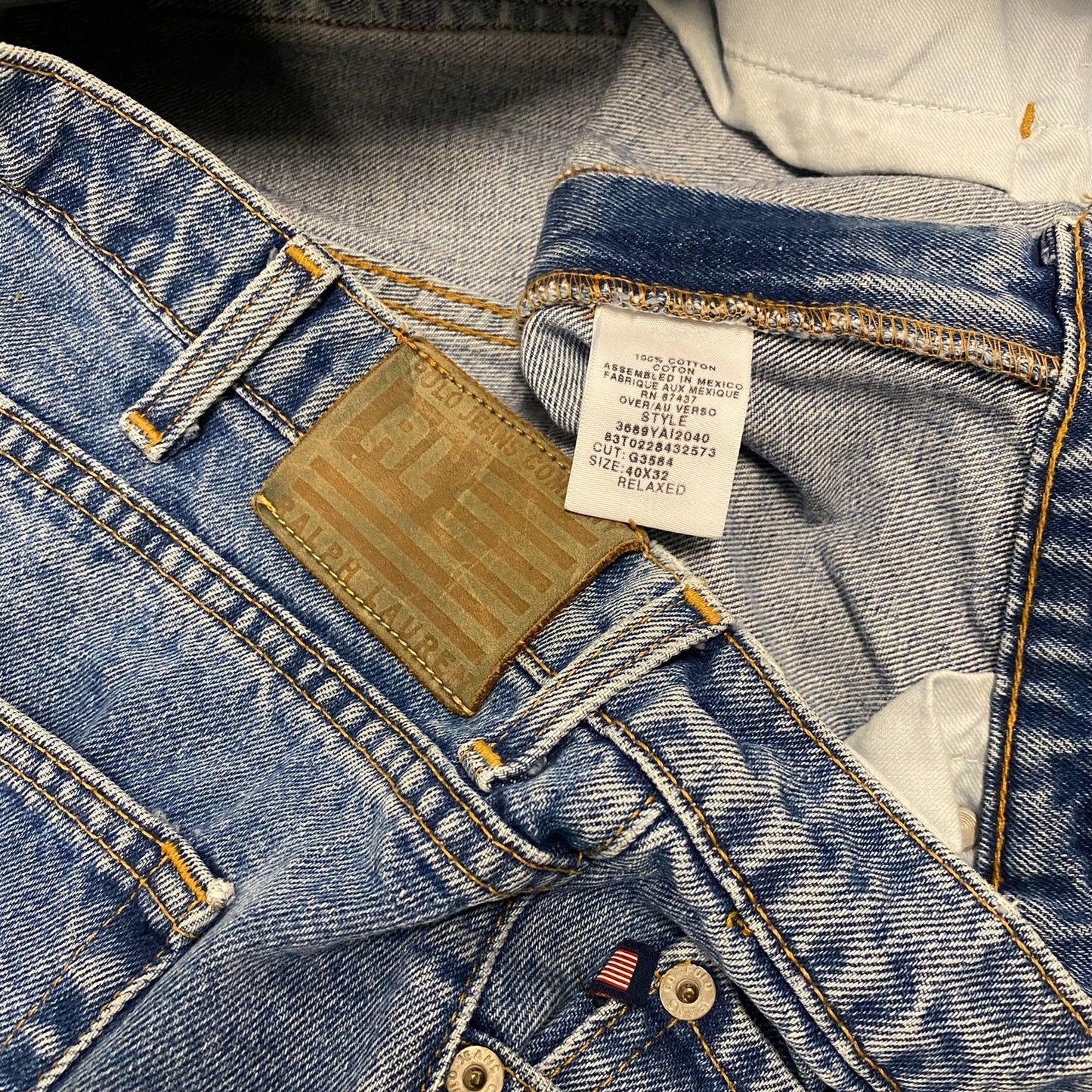 Ralph Lauren Vintage Baggy Denim Pants