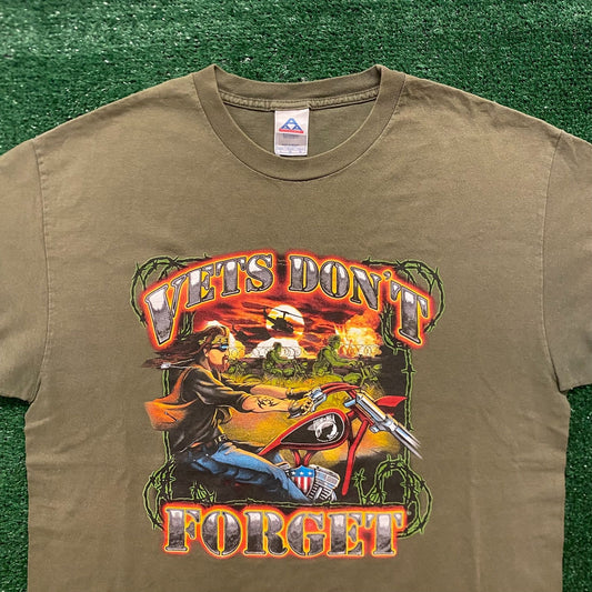 Vietnam Vets Moto Vintage Military Biker T-Shirt