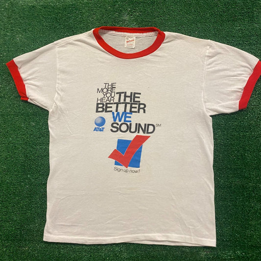 Vintage 80s Essential AT&T Phones Telecom Ringer T-Shirt