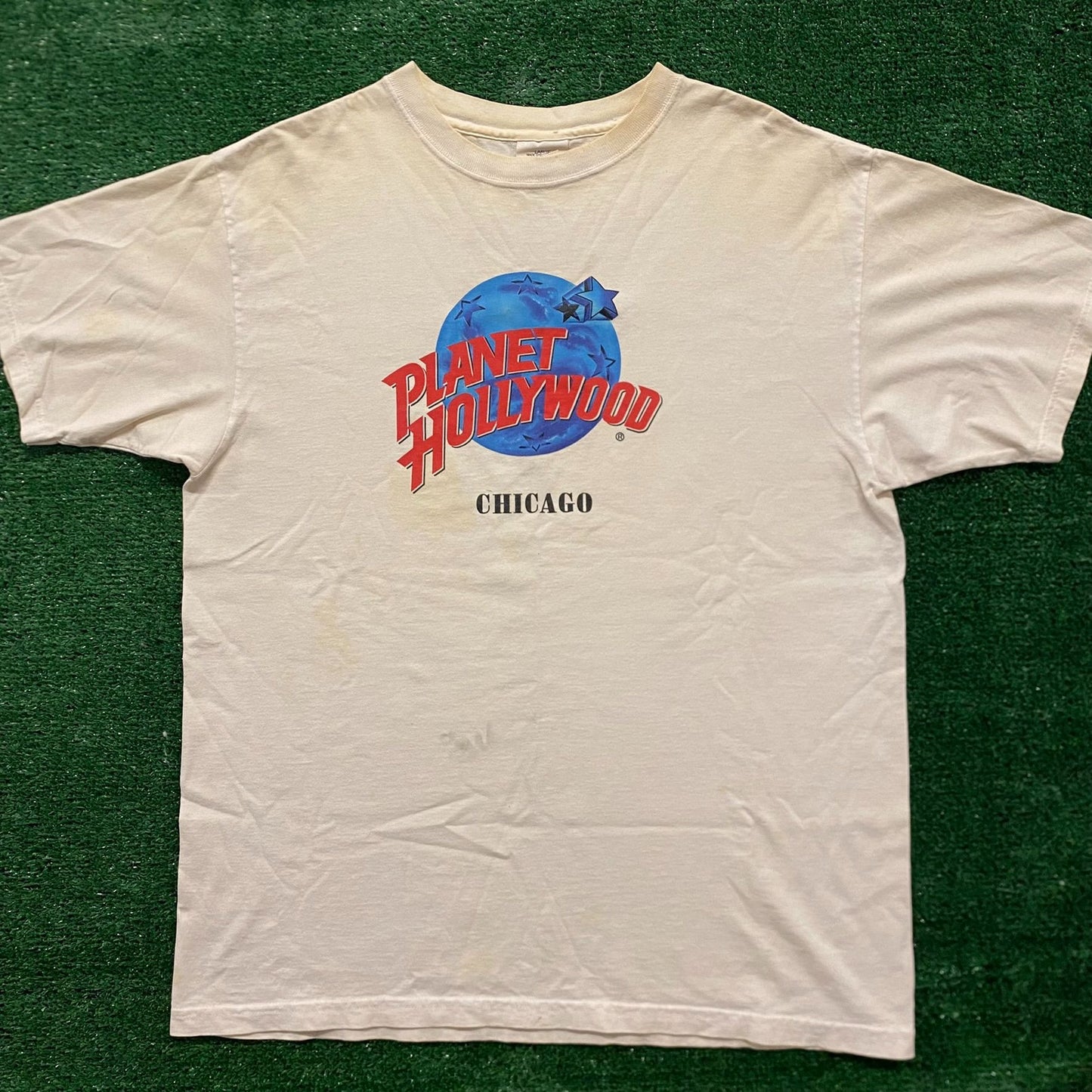 Planet Hollywood Chicago Vintage 90s Grunge T-Shirt