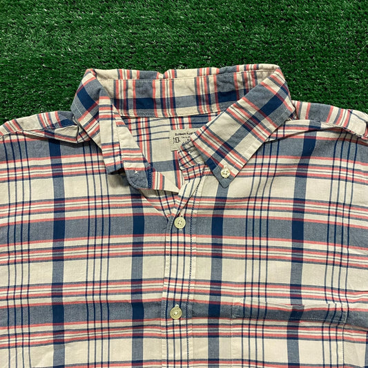 J. Crew Plaid Check Vintage Preppy Button Up Shirt