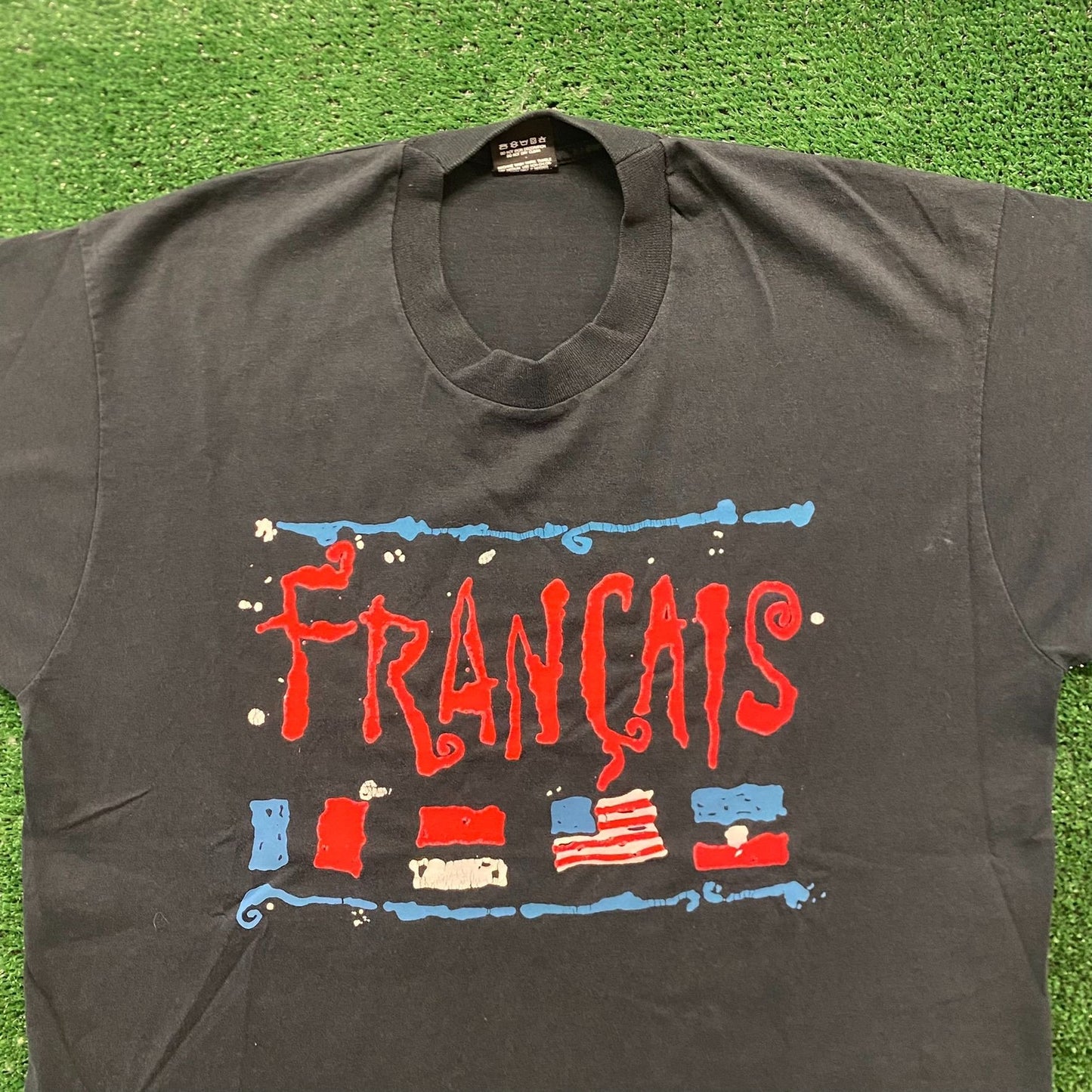France French Language Vintage 90s T-Shirt