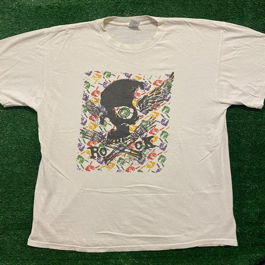 Winged Skull Vintage Grunge Punk T-Shirt