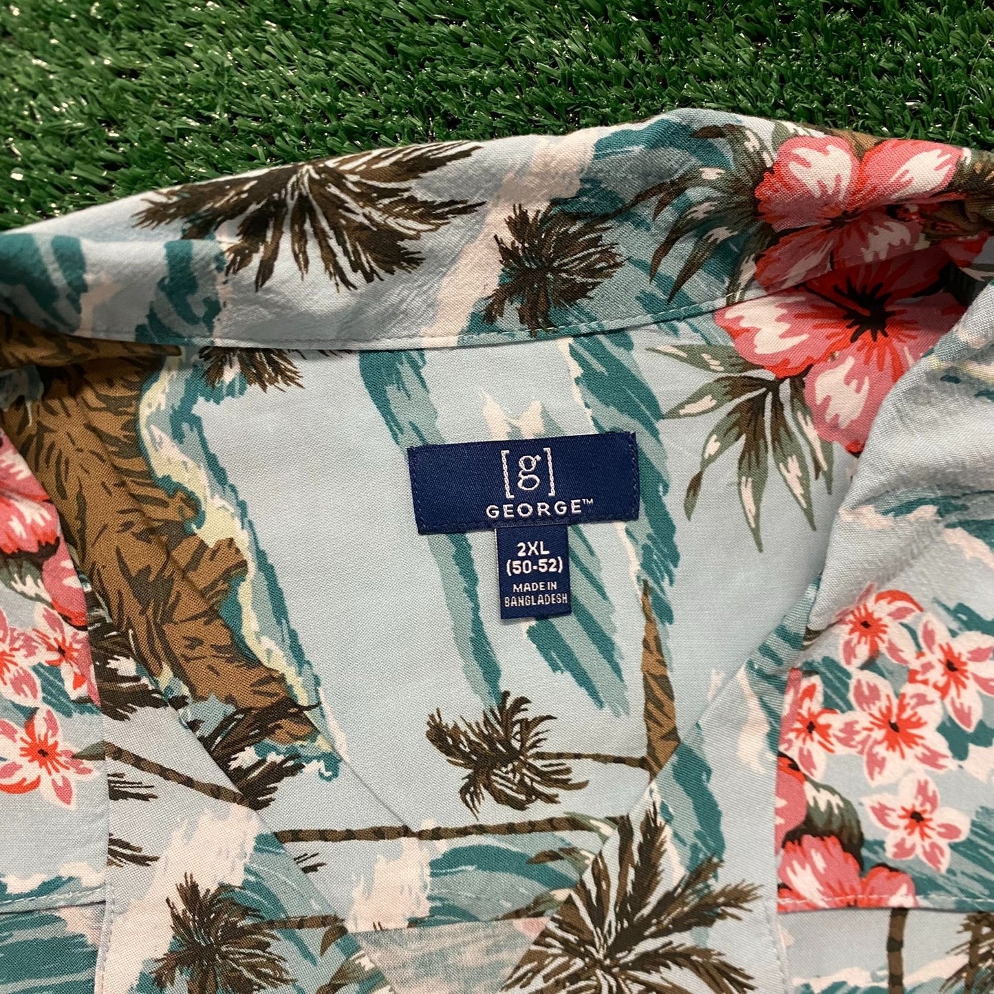 Pastel Floral Beach Vintage Button Up Hawaiian Shirt