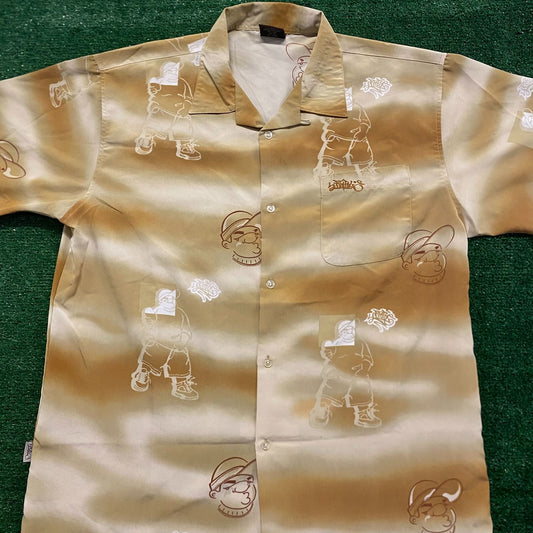 South Pole Vintage Camp Collar Printed Shirt