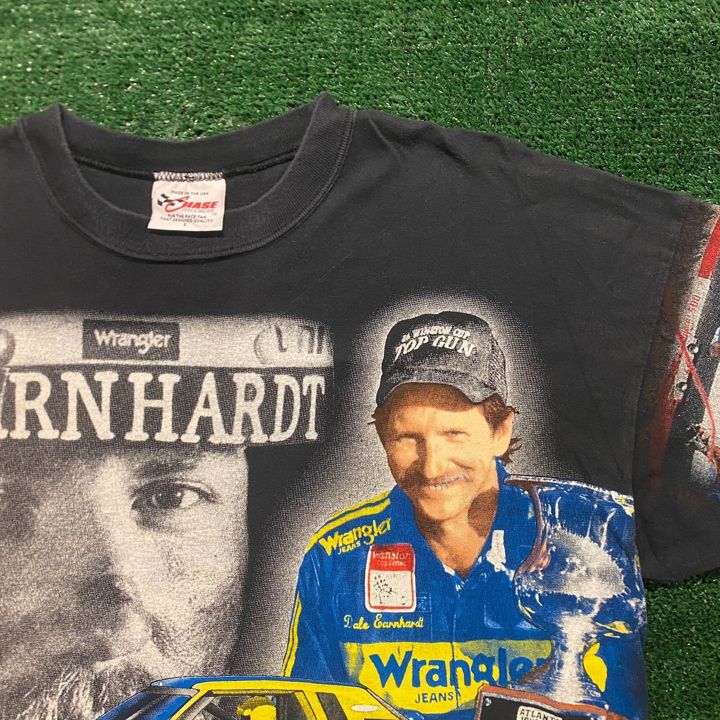 Dale Earnhardt Vintage 90s NASCAR Racing AOP T-Shirt