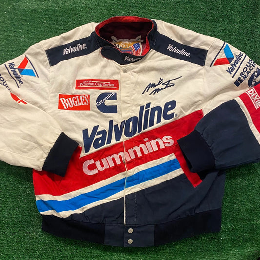 Vintage 90s Essential Jeff Hamilton NASCAR Racing Bomber Jacket