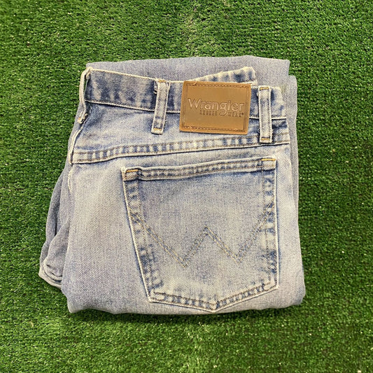 Wrangler Faded Stonewashed Vintage Denim Pants Jeans