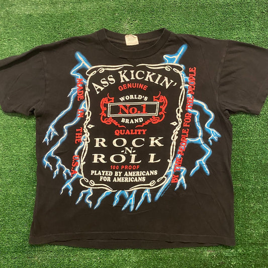 American Thunder Vintage Metal Rock Band T-Shirt