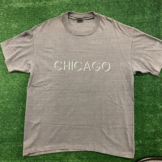 Chicago Basic Simple Vintage 90s T-Shirt