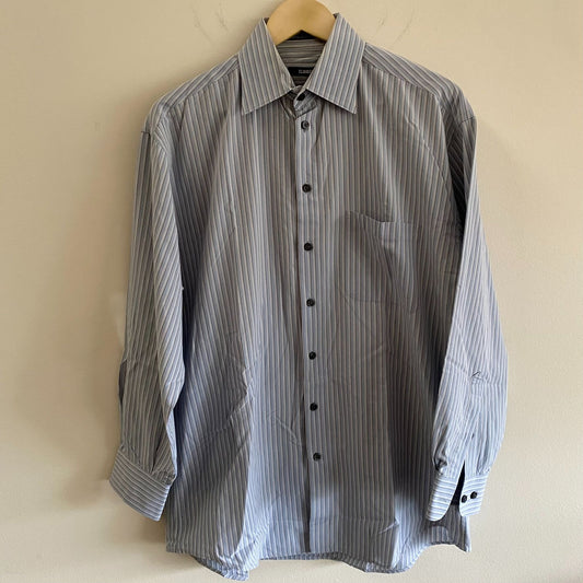 Claiborne Blue Striped L/S Shirt