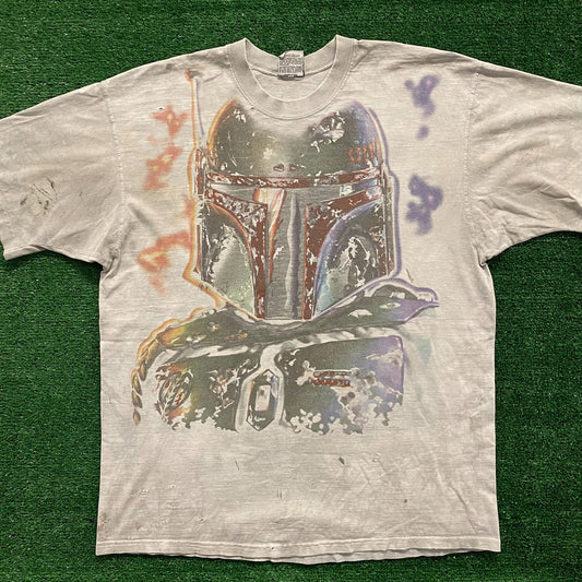 Liquid Blue Star Wars Boba Fett Vintage T-Shirt