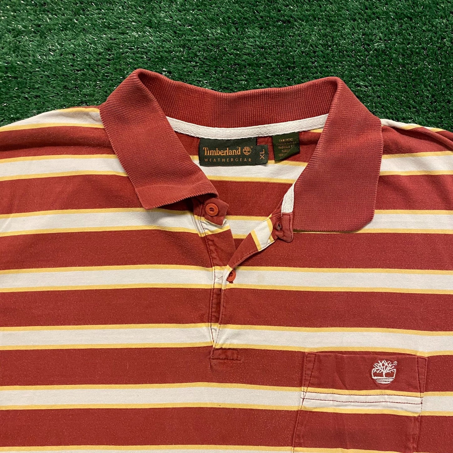 Timberland Striped Vintage Casual Polo Shirt