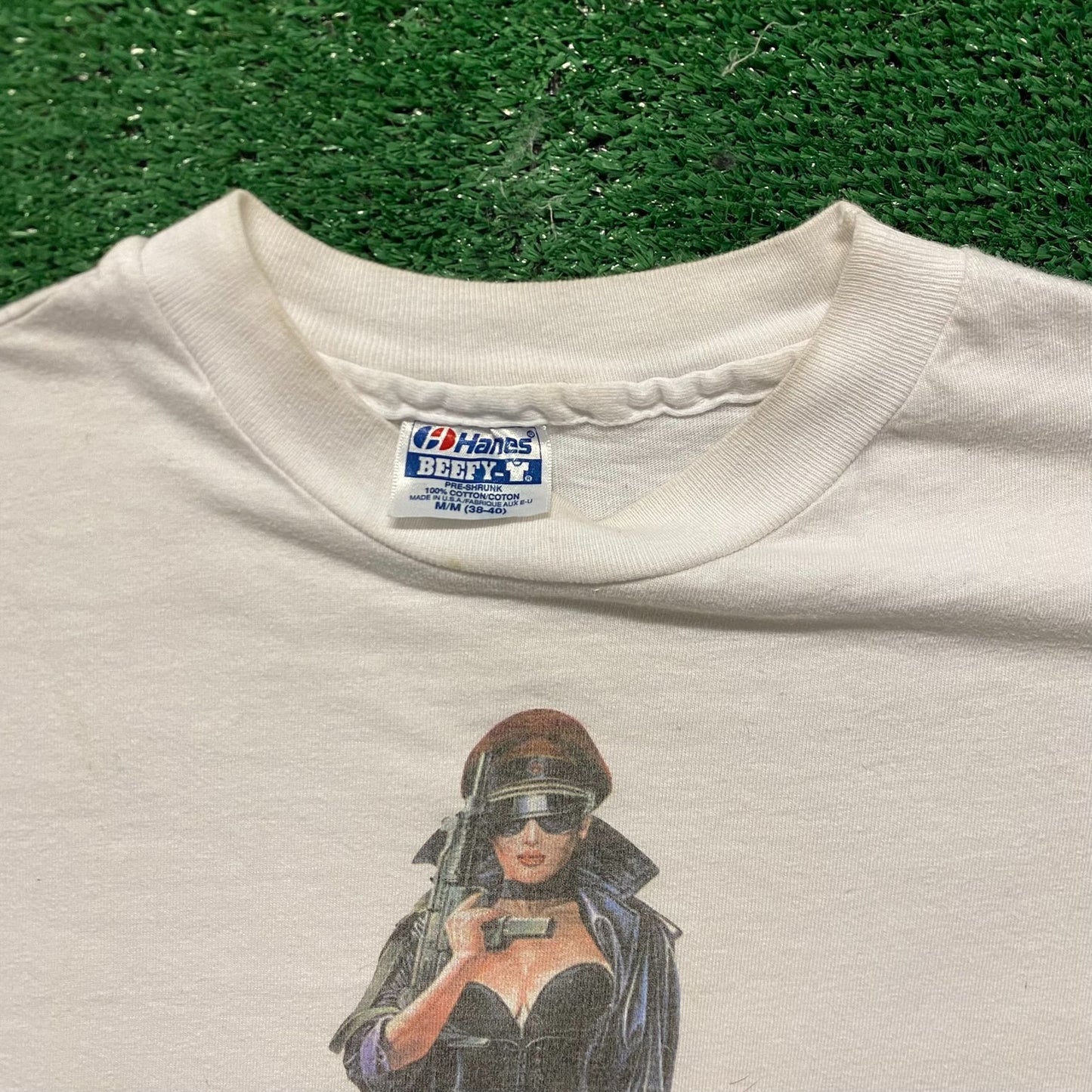 Model Soldier Vintage 90s Punk Bondage T-Shirt