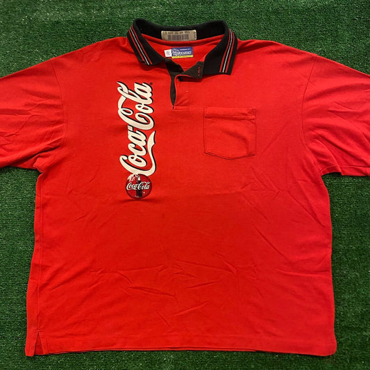 Coca Cola Employee Worker Vintage 90s Polo Shirt