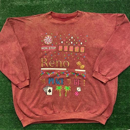 Reno Casino Vintage 90s Western Crewneck Sweatshirt