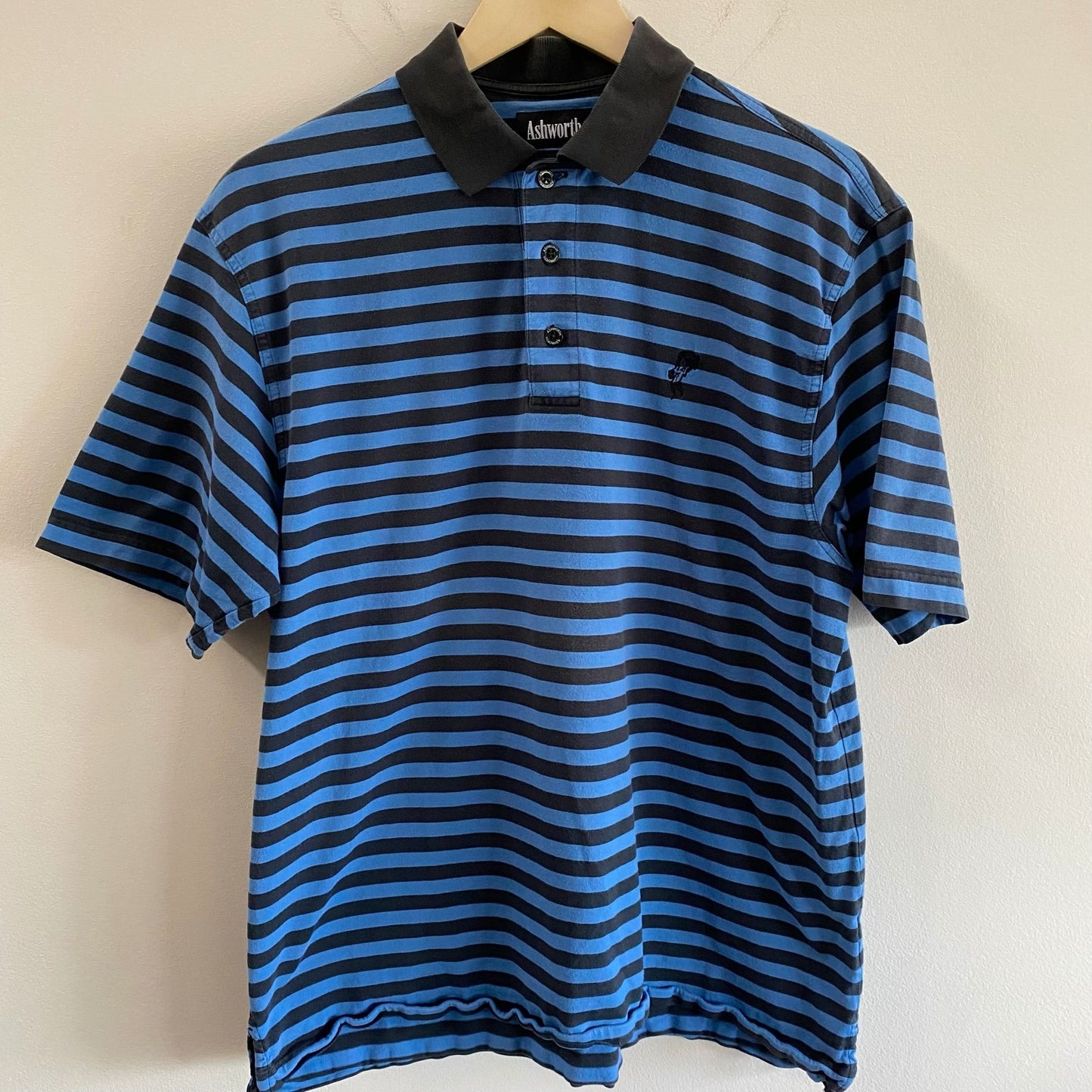 Vintage Ashworth Striped Polo Shirt
