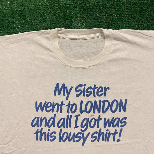 London Tourist Vintage 90s Humor T-Shirt