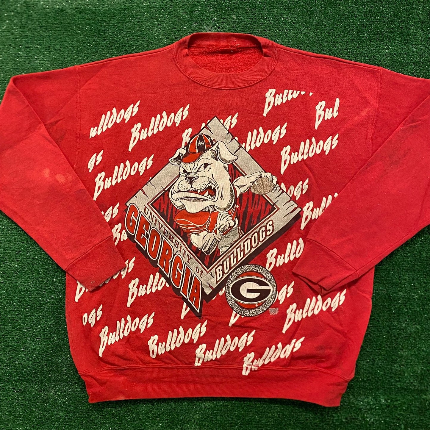 Georgia Bulldogs Vintage 90s College Crewneck Sweatshirt