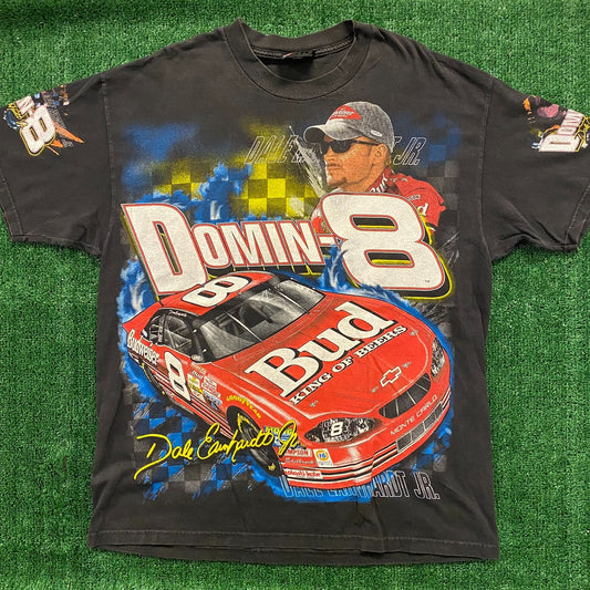 Vintage 90s Essential NASCAR Dale Earnhardt Jr. AOP T-Shirt