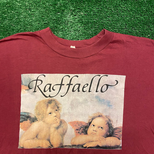 Rafael Cherub Angel Painting Vintage 90s Art T-Shirt