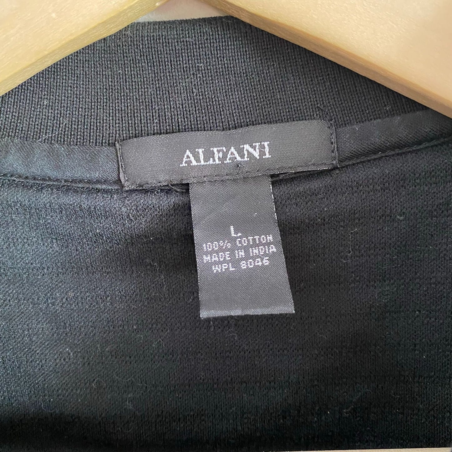 Alfani Black Striped Polo Shirt