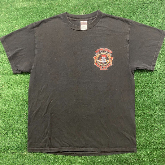 Bike Week Pirate Skull Vintage Biker T-Shirt