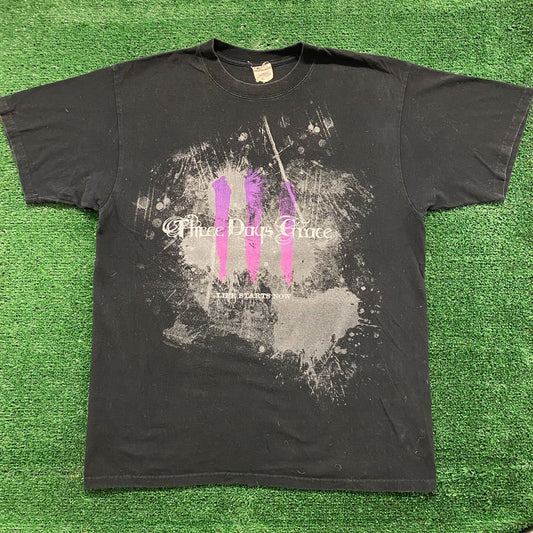 Three Days Grace Vintage Metal Band T-Shirt