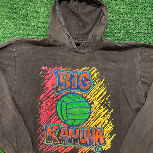 Big Kahuna Volleyball Vintage 80s Skater Hoodie