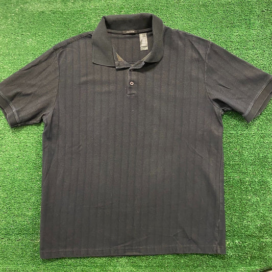 Basic Essential Striped Vintage Polo Shirt