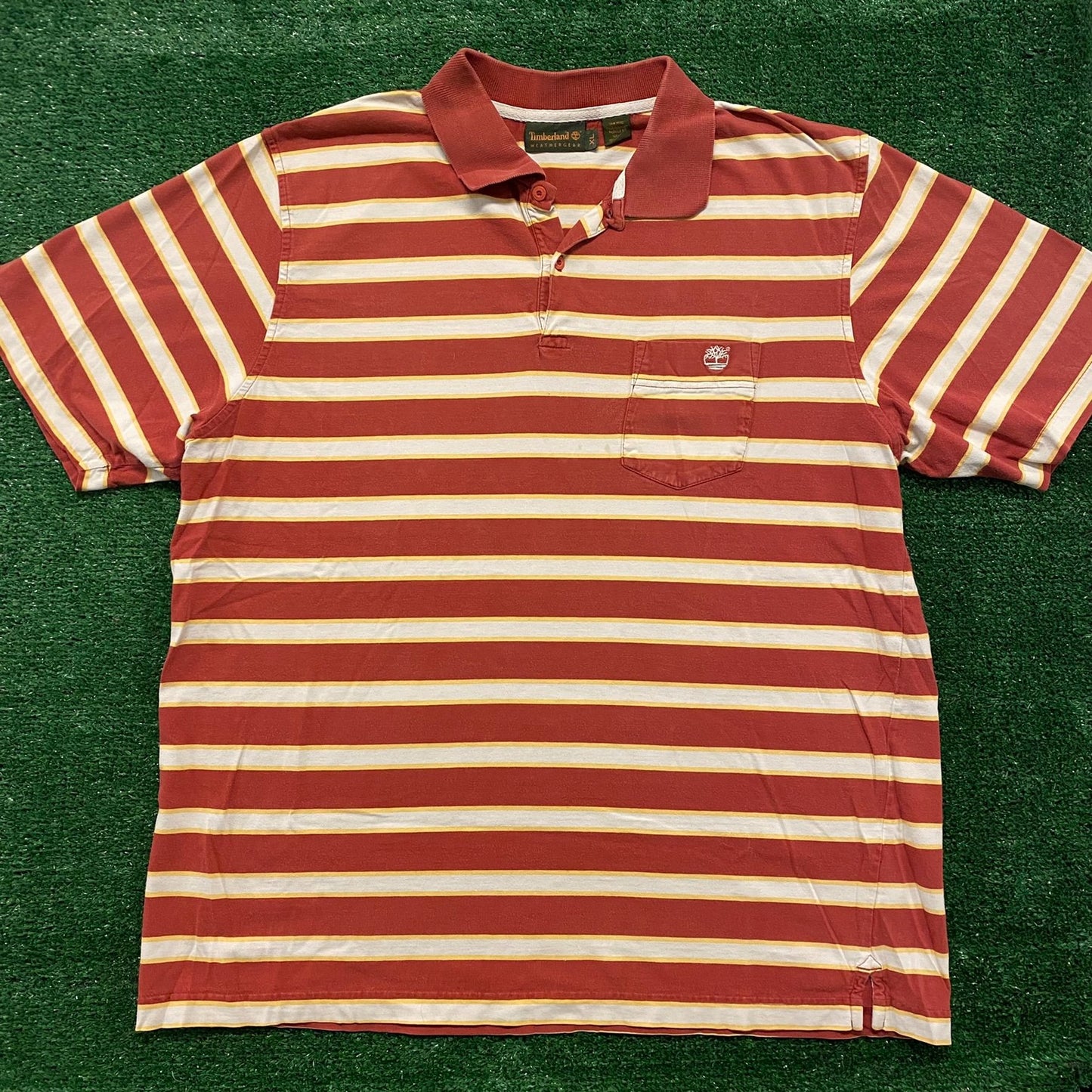 Timberland Striped Vintage Casual Polo Shirt
