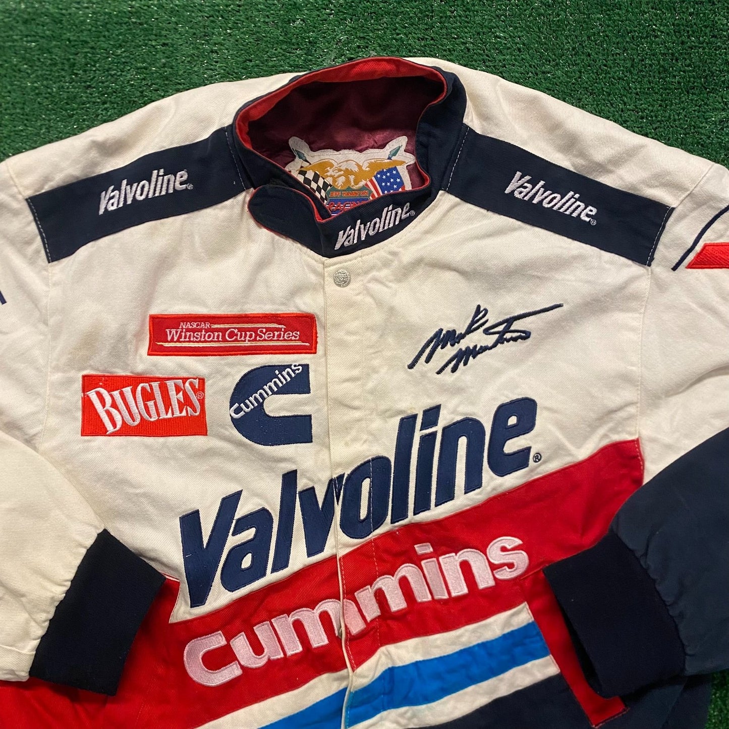 Vintage 90s Essential Jeff Hamilton NASCAR Racing Bomber Jacket