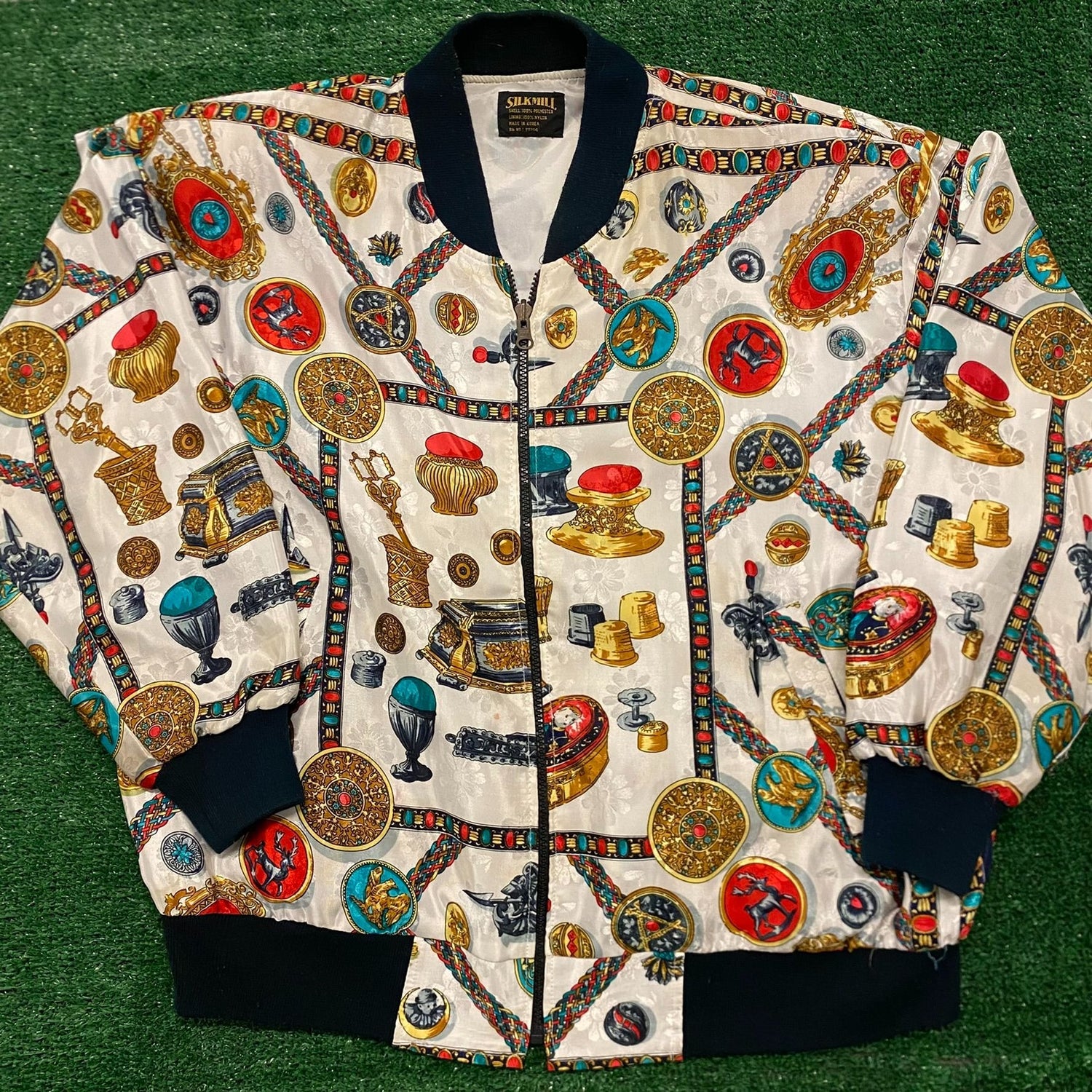 90s' 90210jazz Silk Bomber jacket