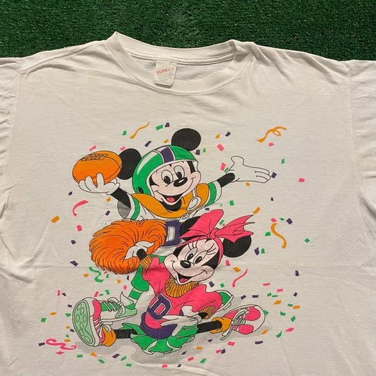 Mickey Minnie Cheerleaders Vintage 90s Disney T-Shirt