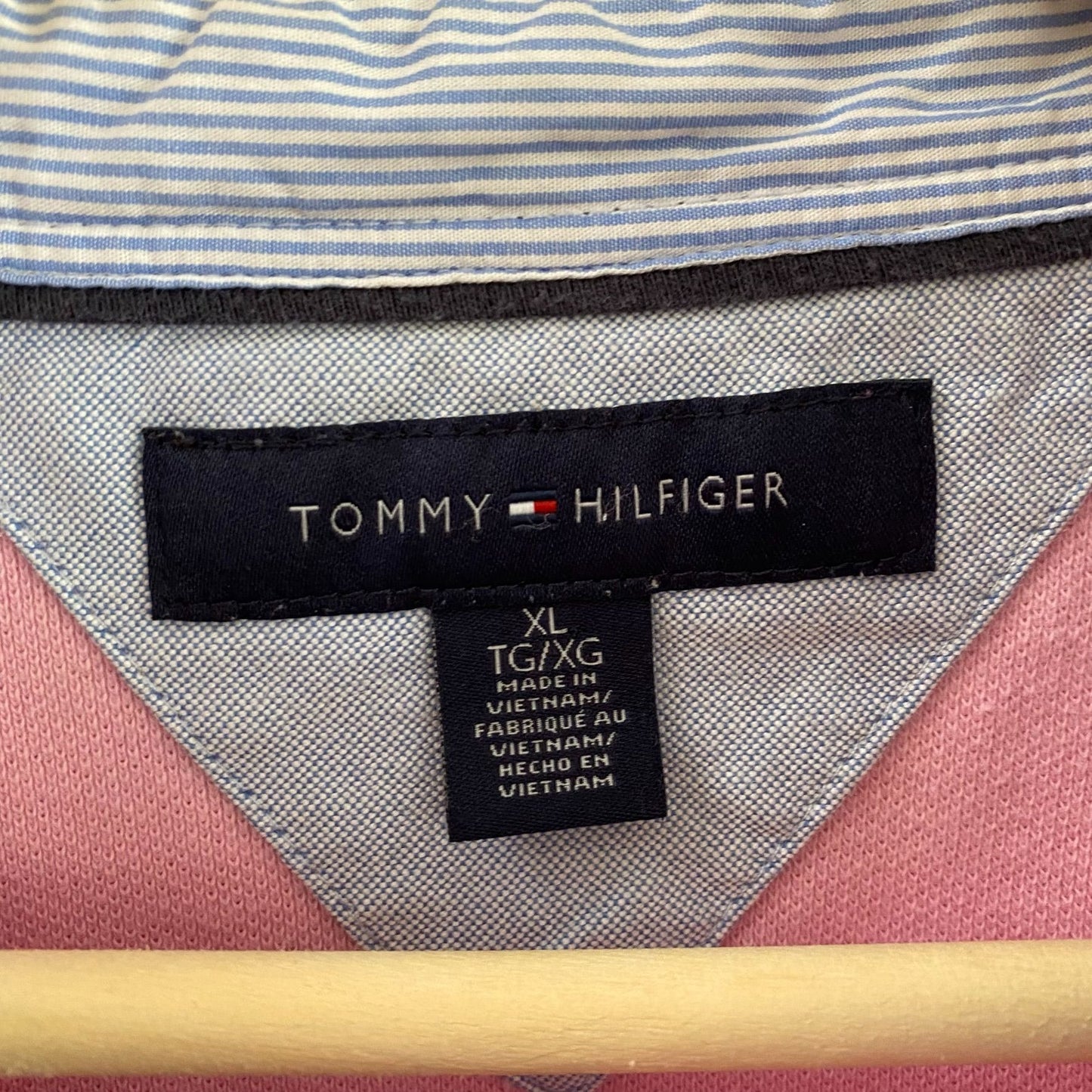 Pink Tommy Hilfiger Flag Polo Shirt